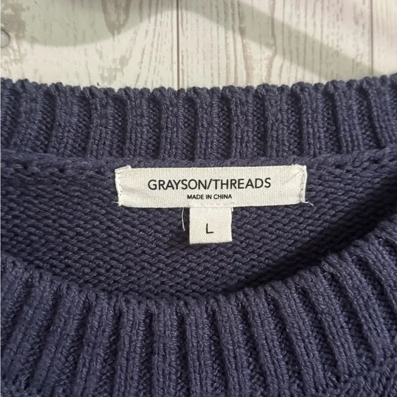 Grayson Threads Navy Sweater with Teddy Bear Design - Picture 3 of 3
